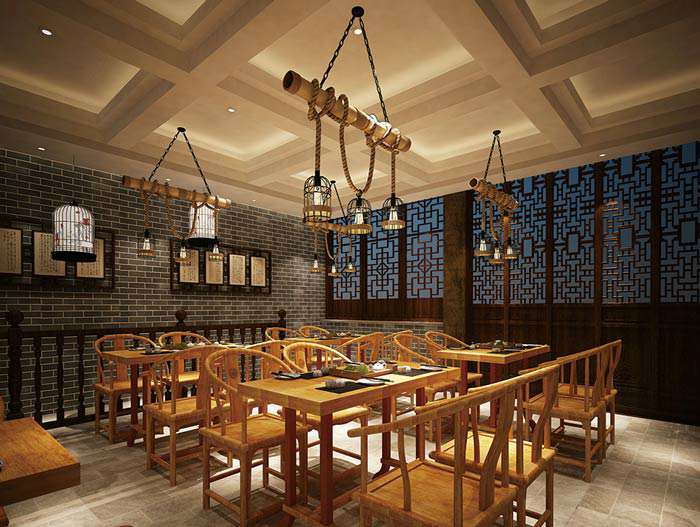 中式面館裝修設(shè)計效果圖