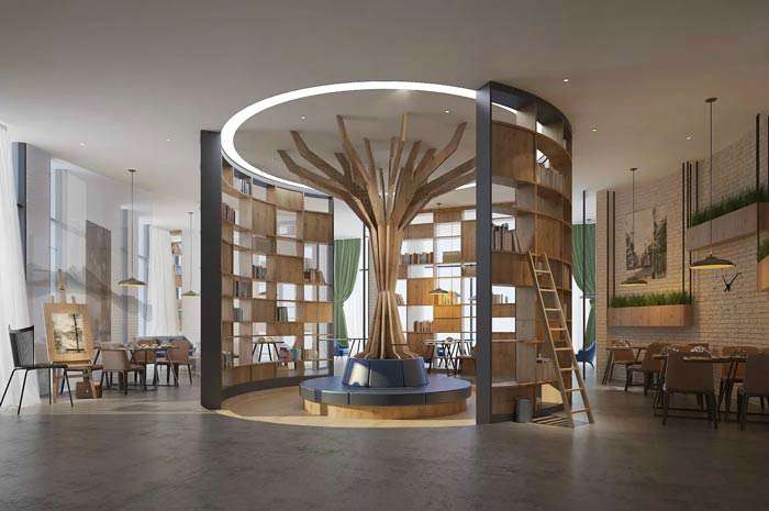 咖啡廳裝修設(shè)計方案效果圖