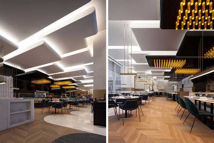 450m2精品西餐廳設(shè)計效果圖