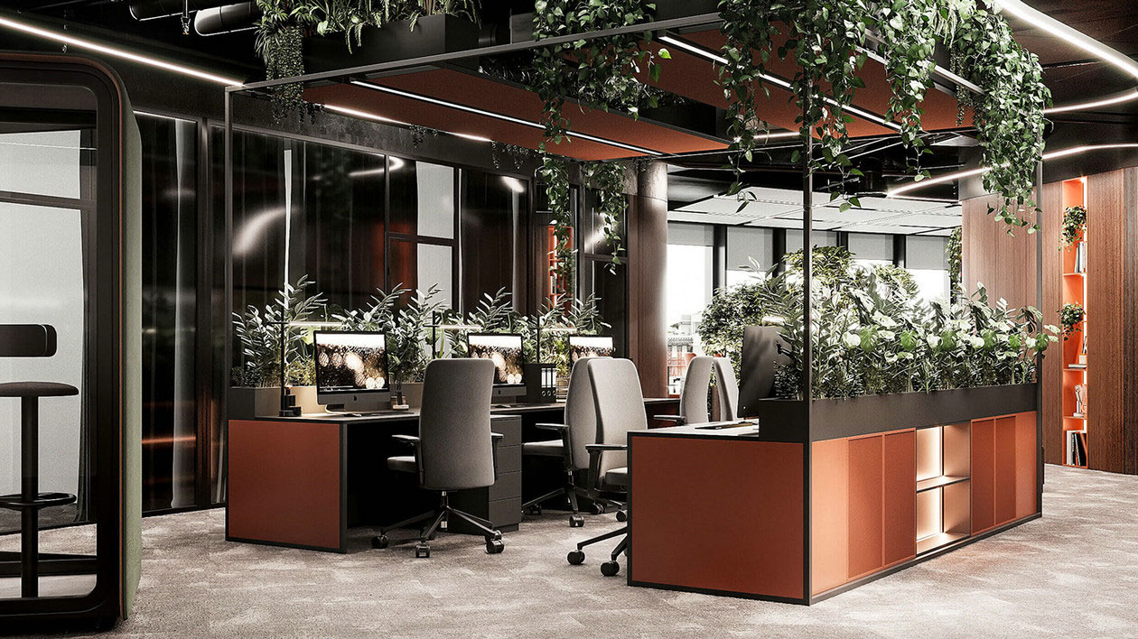 410㎡大型IT公司空間設(shè)計裝修效果圖