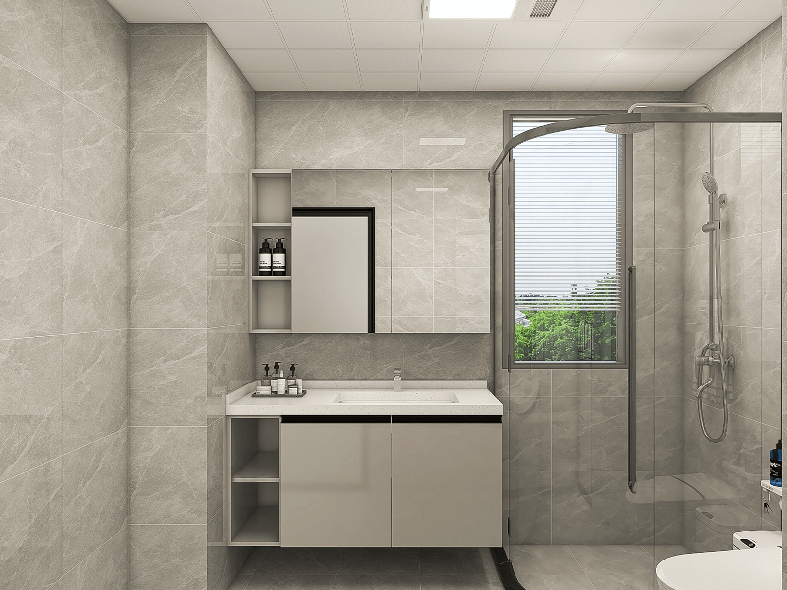 150平米新中式三居室裝修設計效果圖