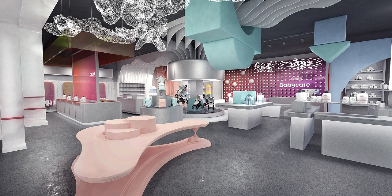 150平米母嬰店裝修設(shè)計(jì)效果圖