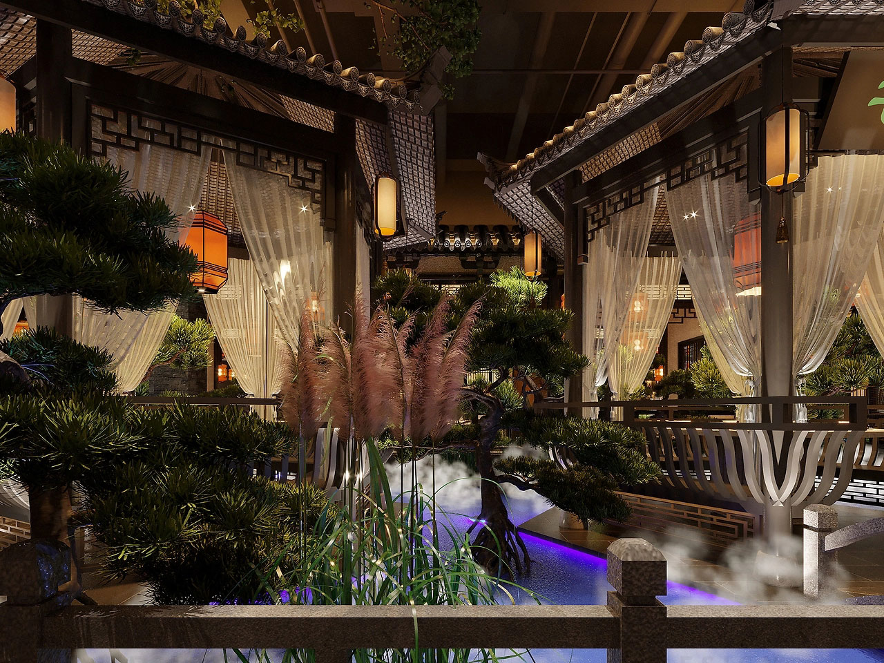 352平米中式餐廳設(shè)計裝修效果圖