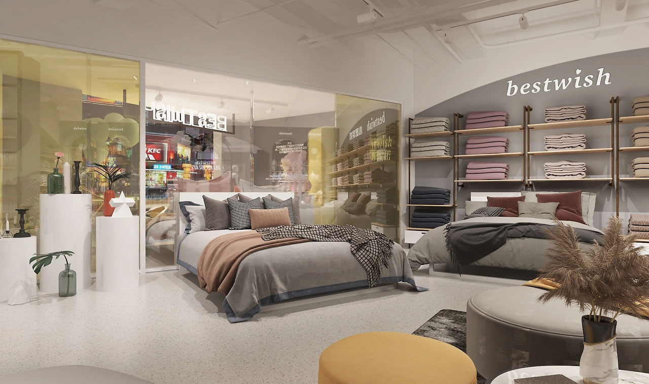 650平米鄭州家紡店面裝修設計效果圖