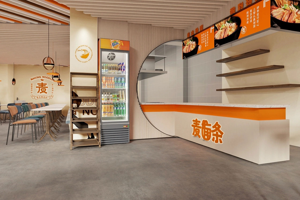 165平米鄭州面館裝修設計效果圖