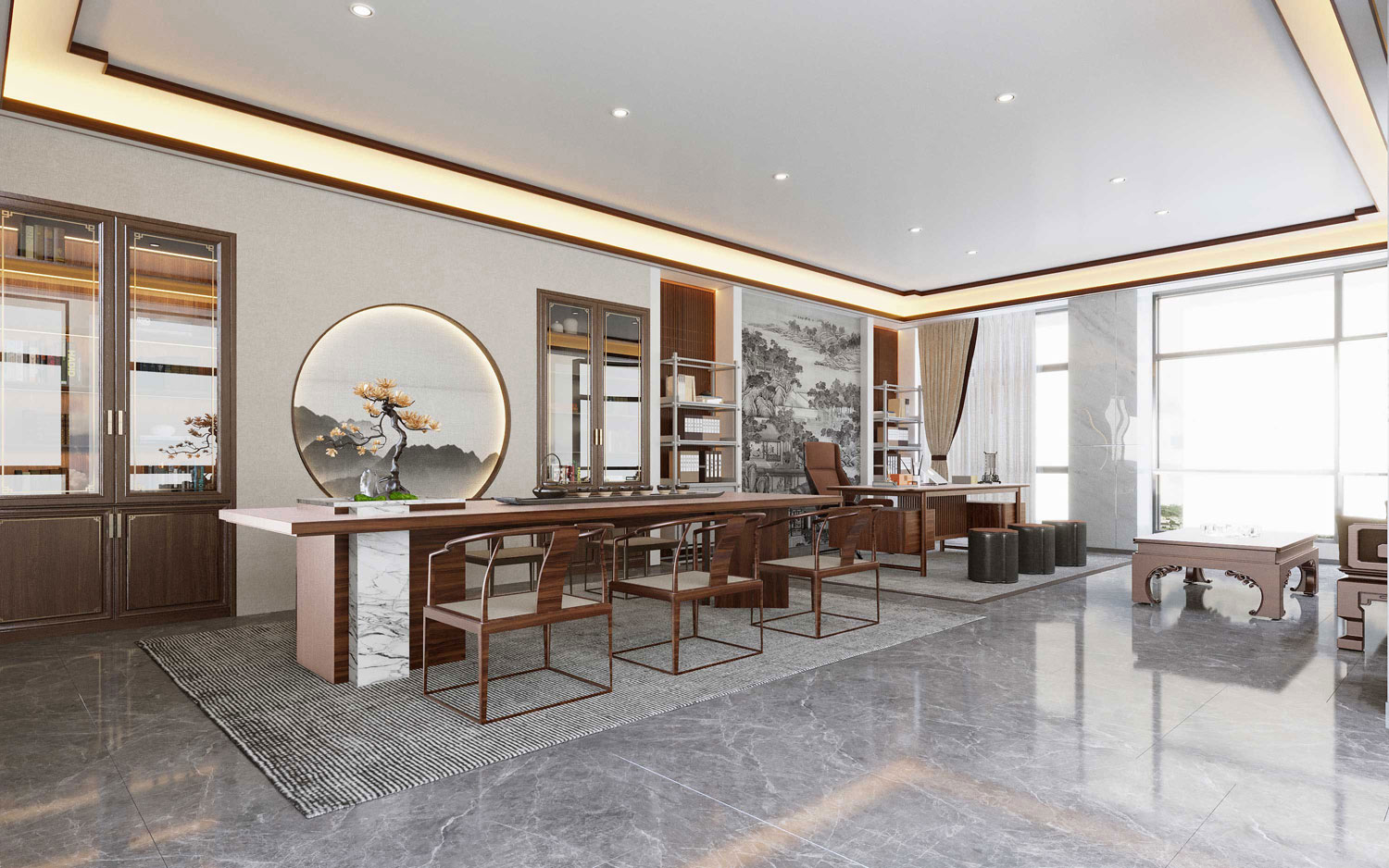 435平米鄭州辦公室裝修設(shè)計(jì)效果圖