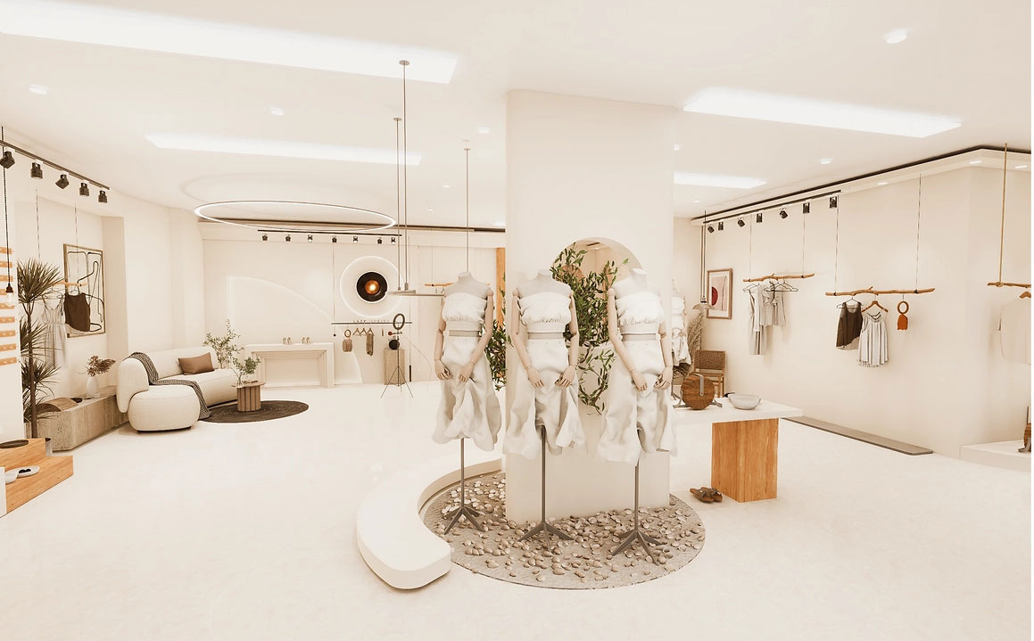 200平米鄭州服裝門店直播間設計效果圖