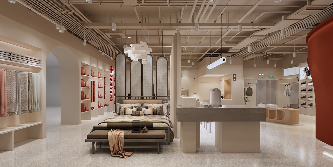 800平米鄭州家紡店面裝修設(shè)計(jì)效果圖