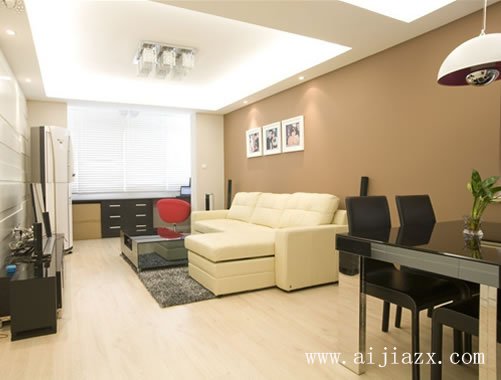  淺色素雅的現代簡約風格一居室客餐廳裝修效果圖